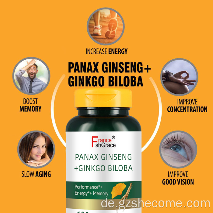 Bio-Pflanzenextrakte aus Panax Ginseng und Ginkgo Biloba